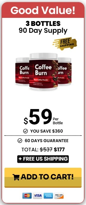 Coffee Burn 3 Bottle Price